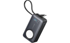 Anker Maggo Power Bank For Apple Watch, Officially Certified 10,000mah Compa Battery Pack With Built In Usb C Cable, 35w Max, For Iphone 15 Series, Samsung, Ipad, Airpods, And More Black