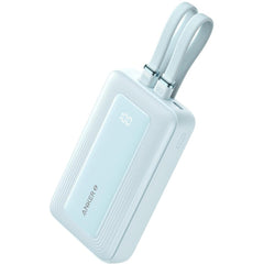 Anker Zolo Power Bank, 10,000mah 30w Max Fast Portable Charger With Built In Usb C And Mfi Certified Lightning Cables, Usb C&a, Battery Pack For Iphone 16/15 Series, Macbook, Galaxy Blue - CompuMe