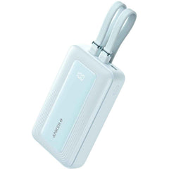 Anker Zolo Power Bank, 10,000mah 30w Max Fast Portable Charger With Built In Usb C And Mfi Certified Lightning Cables, Usb C&a, Battery Pack For Iphone 16/15 Series, Macbook, Galaxy Blue