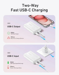 Anker Zolo Power Bank Built-In USB-C Cable, 10000mAh