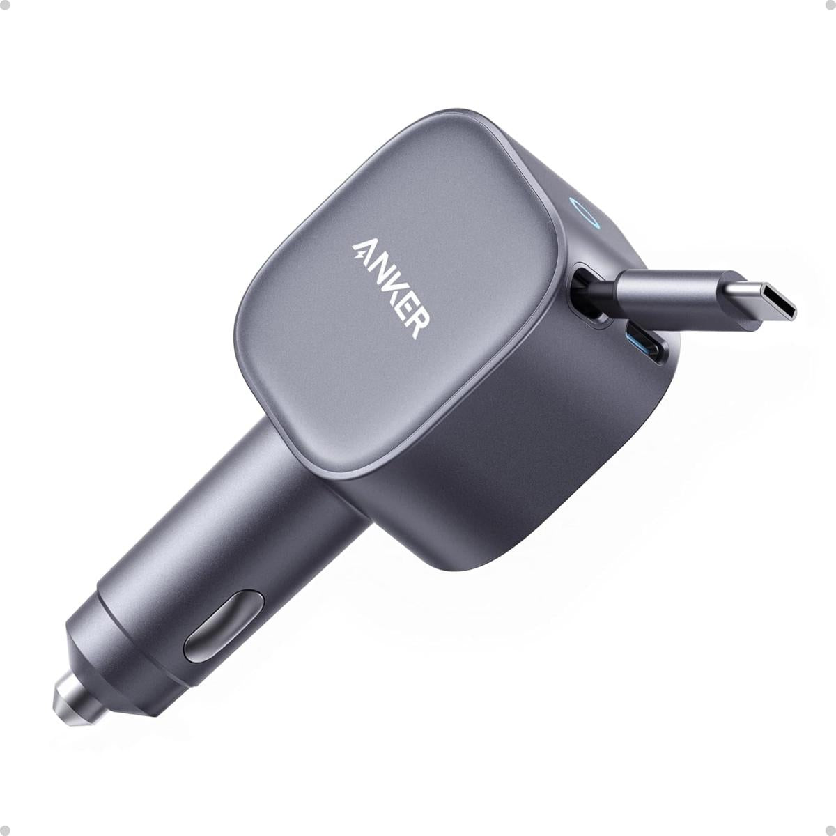 Anker Usb C Car Charger, 75w Max Ultra Compa Type C Fast Car Charger With Built In Retraable Cable Car Adapter For Iphone 15/14 Series, Samsung S24/s23, Macbook Pro/air, Ipad, And More Anker Usb C Car Charger, 75w Max Ultra Compa Type C Fast Car Charger With Built In Retraable Cable Car Adapter For Iphone 15/14 Series, Samsung S24/s23, Macbook Pro/air, Ipad, And More
