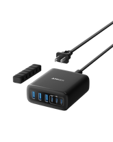 Anker Charger (112W, 6 Ports, GaN) – USB-C & USB-A, Black