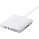 Anker Nano Charging Station, 130w Fast Charging, 6 Port Slim Usb C Charger With 4 Usb C, 2 Usb A Ports, Compa, For Iphone 17, Ipad, Macbook, Pixel, Galaxy, Home, Office And Travel White