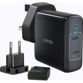 Anker Powerport Atom Iii Duo 60w Super Fast Charger Piq3.0, 2x Type C Universal Compatibility For Phones, Tablets, And Laptops, With Worldwide Plug Set Black - CompuMe