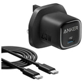 Anker 25w Usb C Charger Block, Compa And Foldable, Supports Pps Fast Charging For Galaxy S24/z Fold/z Flip/tab, Iphone 17/16 Series, Ipad With Cable Black