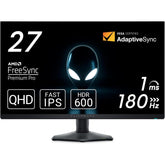 Dell Alienware Aw2724dm 27" Fast Ips 2k 180hz (oc) Hdr 600 1ms Hdmi 2.1 100% Srgb 95% Dci P3 G Sync Compatible 1x Hdmi 2x Dp & Usb Hub - CompuMe