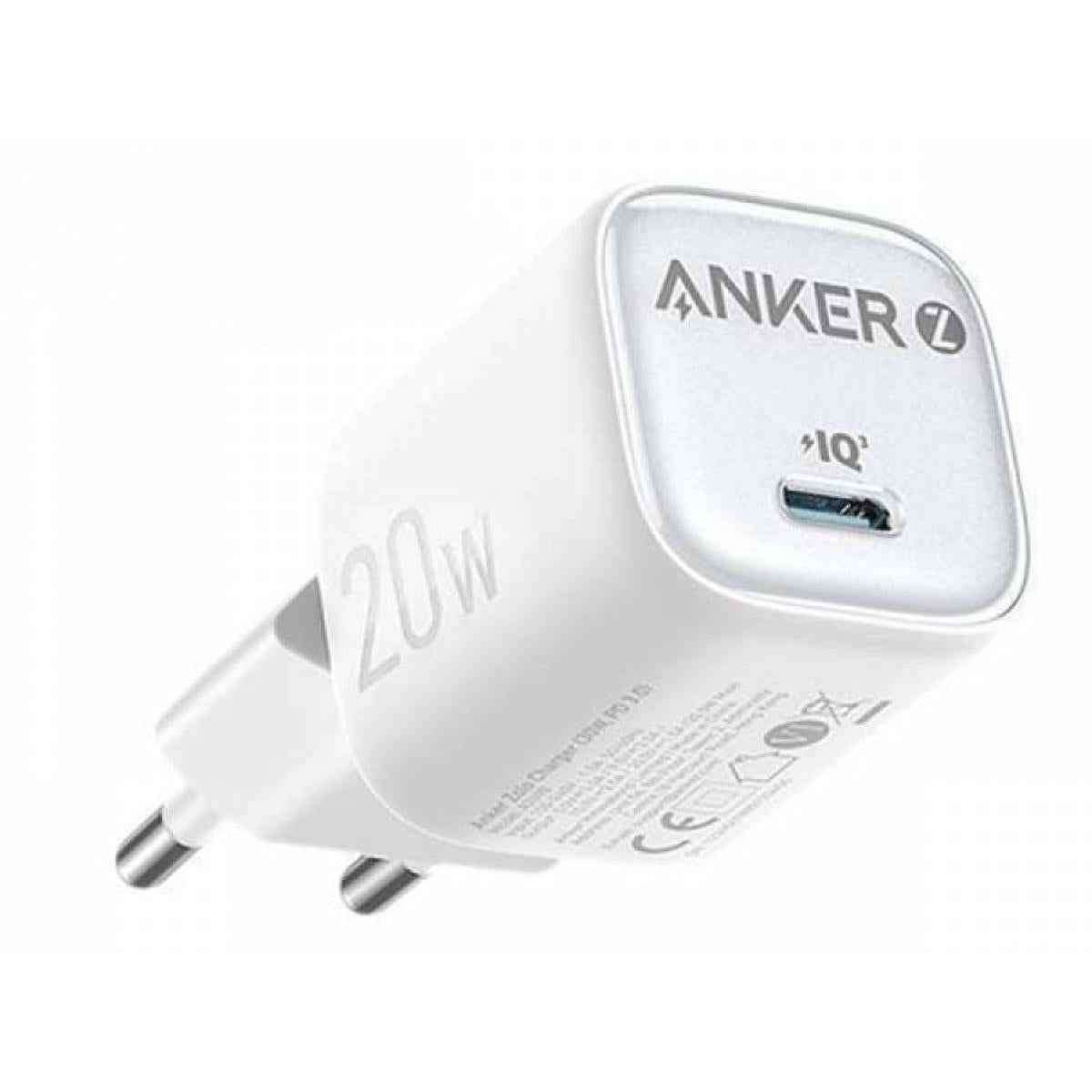 Anker Zolo Charger Ice 20w Gan Series Usb C Fast Charging Adapter For Iphone And Smartphone's White