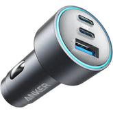 Anker Car Charger, 67W Power, 3 Port Power IQ 3.0 Fast Charging Adapter, Dual USB C And USB A Ports, Compa Design, Active Shield 2.0 Safety System - Black
