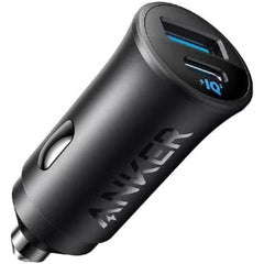 Anker USB-C Car Charger, 30W 2-Port Type-C Car Adapter, iPhone Car Charger with Power IQ 3.0, For Smartphones - Black