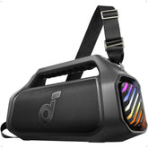 Anker Soundcore Boom 2 Plus Portable Speaker, 140W, 2+2 Channel, BassUp 2.0, 20H Playtime, Fast Charge, IPX7 Waterproof, RGB Lights, Power Bank, Bluetooth 5.3, Outdoor Speakers, Camping, Beach - Black