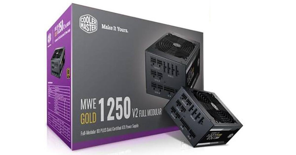 Cooler Master MWE Gold 1250 V2 ,1250W Fully Modular 80+ Gold Certified,RTX Ready,140mm Silent Fan Power Supply