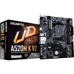 GIGABYTE A520M K V2 AMD AM4 RYZEN 5000, 4000, 3000 Series -DDR4-PCIe 3.0-1xM.2 - mATX Motherboard - A520M K V2 -