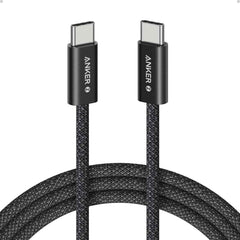 Anker Zolo 240w Usb Type C To Usb Type C Cable, Braided And Dirt Free Type C Fast Charging 1.5m Cable Black