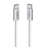 Anker Zolo USB C to USB C Cable, Full-Speed 240W Charging Cable, Dirt-Resistant Unibody, 5.8mm Thickness, 480 Mbps Data Transfer, Durable Braided Exterior, 1M Cable Length, White