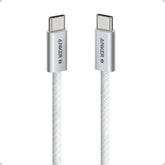 Anker Zolo USB C to USB C Cable, Full-Speed 240W Charging Cable, Dirt-Resistant Unibody, 5.8mm Thickness, 480 Mbps Data Transfer, Durable Braided Exterior, 1M Cable Length, White