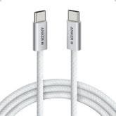 Anker Zolo 240W USB Type-C to USB Type-C Cable, Braided and Dirt-Free Type C Fast Charging 1.5m Cable - White