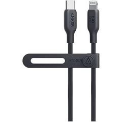 Anker 542 Usb C To Lightning Cable Bio Based, 20,000 Bend Lifespan, Up To 30w Fast Charging, For Iphone, Ipad And More, 1.8m, Black