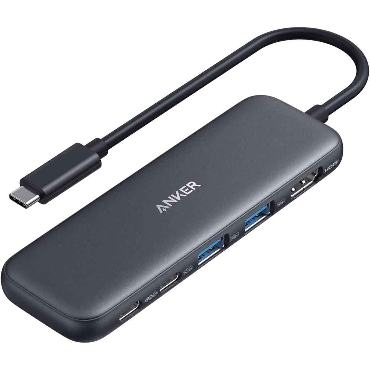 Anker Usb C Hub, 5 In 1 Usbc To Hdmi Splitter With 4k Display, 1 X Powered Usb C 5gbps & 2×powered Usb A 3.0 5gbps Data Ports For Macbook Pro, Macbook Air, Dell And More Black