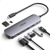 Anker Usb C Hub, 7in1 Multi Port Usb Adapter For Laptop/mac, 4k@60hz Usb C To Hdmi Splitter, 85w Max Pd, 2 Usb 3.0 & 1 Usbc Data Ports, Sd/tf Card Reader, For Type C Devices (charger Not Included)