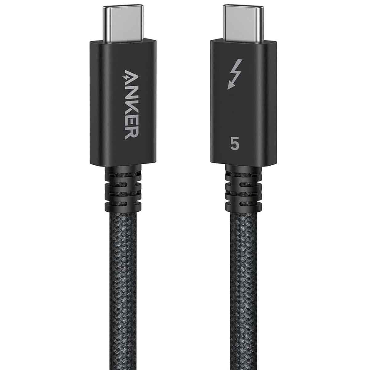 Anker Prime Thunderbolt 5 Cable, 1m Usb C To Usb C Cable, 240w Charging, 80gbps Data Transfer, Up To 120gbps Bandwidth, 8k/4k Displays, For Iphone 16, Macbook, And More Black