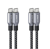 Anker Prime USB-C to USB-C Cable (240W, Upcycled-Braided, 2-Pack)