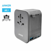 Anker Nano Travel Adapter 4-in-1, 65W USB-C Power Output - Black
