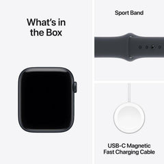 Apple Watch SE 3 GPS 44Mm, Midnight Aluminium Case, Midnight Sport Band, M/L - MEHQ4AF