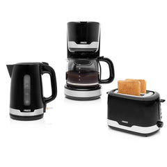 Breakfast Set Toaster In Black With A Stainless Steel Finish Jug Kettle Stainless - 01.254101.09.001