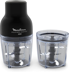 Moulinex Chopper Moulinette Essential, 4Blades, 2*0.4Lit, 300Watts, Stainless Steel - DJ520827