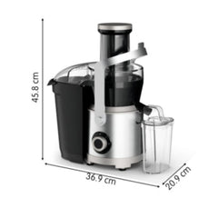 Moulinex Juicer, 2.2Lit, 1000Watts, Black / Steel - JU660D27