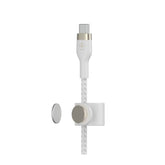 Belkin Boost Charge PRO Flex USB-C to USB-C Braided Silicone Cable, 1Mm, White - CAB011bt1MWH