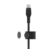 Belkin Boost Charge PRO Flex USB-C to USB-C Braided Silicone Cable, 2Mm, Black - CAB011bt2MBK