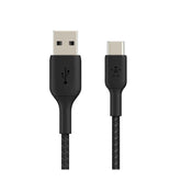 Belkin Boost Charge USB-A to USB-C Braided Cable, 1Mm, Black - CAB002bt1MBK