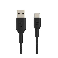 Belkin Boost Charge USB-A to USB-C Braided Cable, 1Mm, Black - CAB002bt1MBK