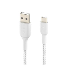 Belkin Boost Charge USB-A to USB-C Braided Cable, 1Mm, White - CAB002bt1MWH