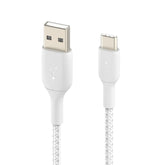Belkin Boost Charge USB-A to USB-C Braided Cable, 2Mm, White - CAB002bt2MWH