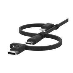 Belkin Boost Charge Universal Cable, USB-A cable with USB-C, Micro-USB and Lightning, Black - CAC001bt1MBK