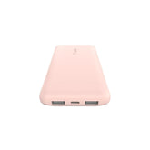 Belkin Boost Charge 3Port & 10000Mah Power Bank with USB-C 15Watts, Dual USB-A, Pink - BPB011btRG