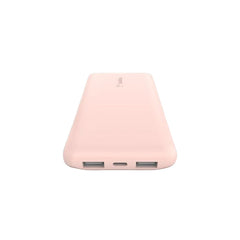 Belkin Boost Charge 3Port & 10000Mah Power Bank with USB-C 15Watts, Dual USB-A, Pink - BPB011btRG
