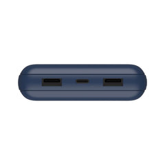 Belkin Boost Charge 3-Port & 20000Mah Power Bank with USB-C 15Watts, Dual USB-A, Blue - BPB012btBL