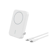 Belkin Boost Charge Qi2 Magnetic Wireless, Power Bank 8000Mah & Stand, 15Watts, White - BPD007btWH
