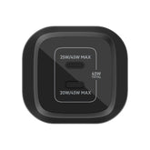 Belkin Boost Charge Pro Dual, USB-C PD GaN Fast Charger, 45Watts, Black - WCH011vfBK