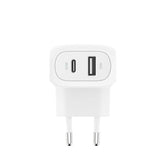 Belkin Wall Charger Boost Charge with PPS, 42Watts, USB-C & USB-A, White - WCB009vfWH