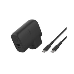 Belkin Wall Charger Hybrid AC & Power Bank, 5000Mah, 45Watts, Black - BPZ003bt1MBK-B6