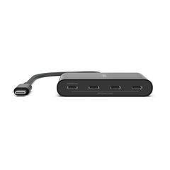 Belkin Connect USB-C to 4-Port USB-C Hub, 100Watts PD, Black - AVC018btBK