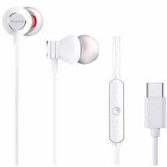 Aiwa Earphones with Microphone Type-C, White - ESTM-50USB-C