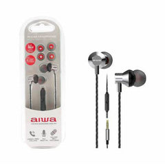 Aiwa Stereo in Ear Headphones, Silver - ESTM-50SL