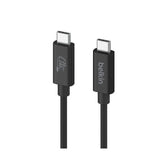 Belkin USB4 Cable, USB-C to USB-C 240W 20Gbps 2M Cable, 4K 60Hz resolution, Black - INZ004bt2MBK