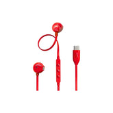 JBL T305C-BU In-Ear Earphones, USB, Microphone, Red - JBLT305CRED