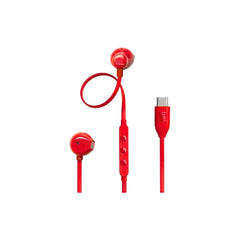 JBL T305C-BU In-Ear Earphones, USB, Microphone, Red - JBLT305CRED